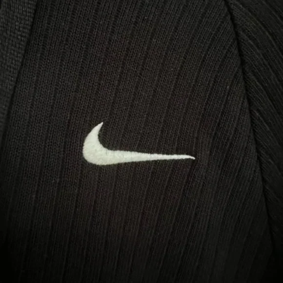 CLEARANCE Nike Black Hooded Ribbed Sweatshirt - Picture 5 of 12